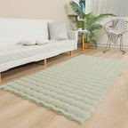 Plush Faux Rabbit Fur Plush Area Rug Soft Bubble Velvet Floor Mat Bedroom Bedside Rugs Living Room Fluffy Carpet Home Decor