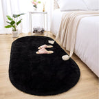 Fluffy Plush Carpet Ellipse for Children’S Bedroom Living Room Sofa Area Rugs Balcony Soft Silky Carpet Girl Room Home Decor