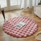 Imitation Rabbit Fur Rug Fluffy Soft Carpet round Sofa Area Rug Comfortable Floor Mats Living Room Decoration Home Accessories
