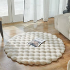 Imitation Rabbit Fur Rug Fluffy Soft Carpet round Sofa Area Rug Comfortable Floor Mats Living Room Decoration Home Accessories