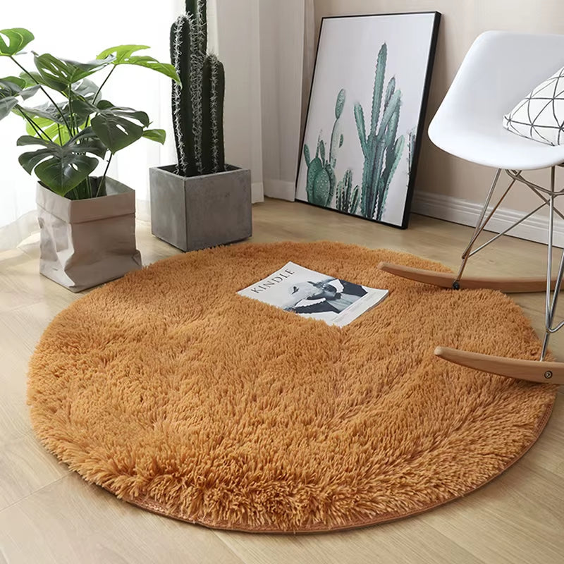 New Fluffy Wool Rug Living Room Carpets Faux Fur round Mat Kids Room Long Plush Rugs Home Bedroom Decor Shaggy Carpet