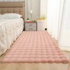 Plush Faux Rabbit Fur Plush Area Rug Soft Bubble Velvet Floor Mat Bedroom Bedside Rugs Living Room Fluffy Carpet Home Decor