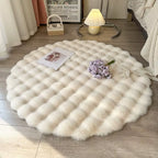 Imitation Rabbit Fur Rug Fluffy Soft Carpet round Sofa Area Rug Comfortable Floor Mats Living Room Decoration Home Accessories