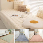 Plush Faux Rabbit Fur Plush Area Rug Soft Bubble Velvet Floor Mat Bedroom Bedside Rugs Living Room Fluffy Carpet Home Decor